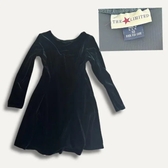 Vintage The Limited Velvet Dress – Size 12 - Picture 3 of 3